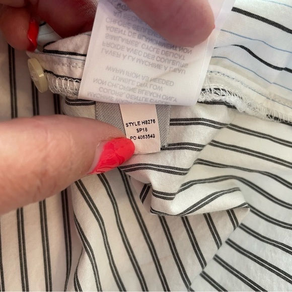 Madewell White and Black Striped Top - Picture 8 of 10